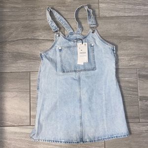 NWT ZARA overall dress denim